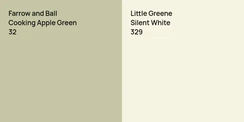 32 Cooking Apple Green vs 329 Silent White