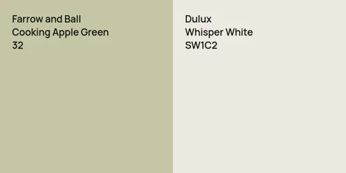 32 Cooking Apple Green vs SW1C2 Whisper White