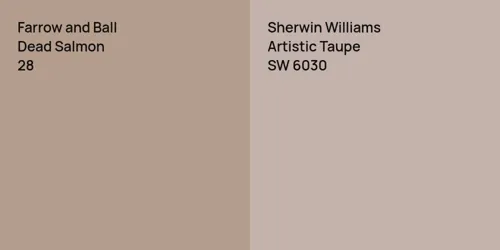 28 Dead Salmon vs SW 6030 Artistic Taupe