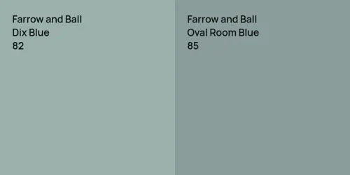 82 Dix Blue vs 85 Oval Room Blue