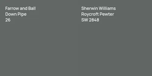 26 Down Pipe vs SW 2848 Roycroft Pewter