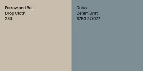 283 Drop Cloth vs 87BG 27/077 Denim Drift