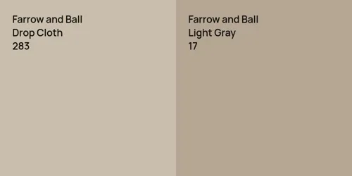 283 Drop Cloth vs 17 Light Gray