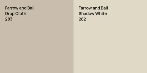 283 Drop Cloth vs 282 Shadow White