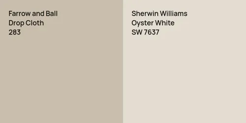 283 Drop Cloth vs SW 7637 Oyster White