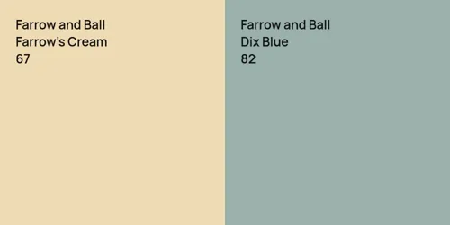 67 Farrow's Cream vs 82 Dix Blue