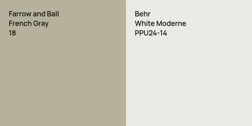 18 French Gray vs PPU24-14 White Moderne