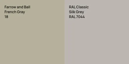 18 French Gray vs RAL 7044 Silk Grey