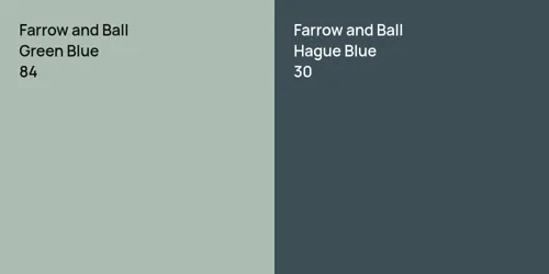 84 Green Blue vs 30 Hague Blue