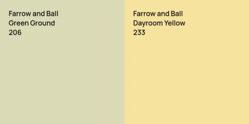 206 Green Ground vs 233 Dayroom Yellow