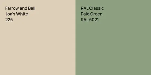 226 Joa's White vs RAL 6021 Pale Green