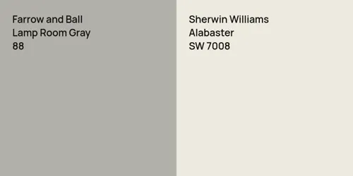 88 Lamp Room Gray vs SW 7008 Alabaster