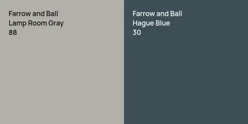 88 Lamp Room Gray vs 30 Hague Blue