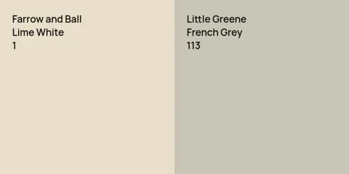 1 Lime White vs 113 French Grey