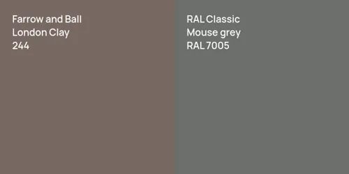 244 London Clay vs RAL 7005  Mouse grey