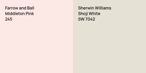 245 Middleton Pink vs SW 7042 Shoji White