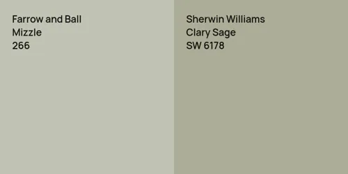 266 Mizzle vs SW 6178 Clary Sage