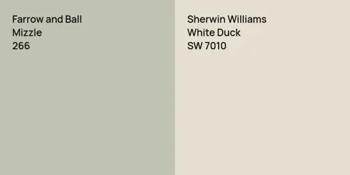 266 Mizzle vs SW 7010 White Duck