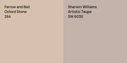 264 Oxford Stone vs SW 6030 Artistic Taupe