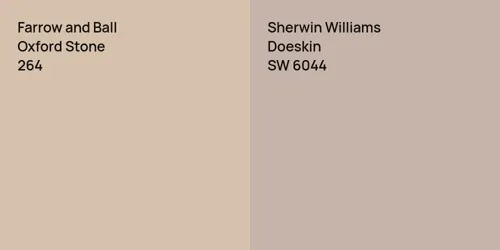 264 Oxford Stone vs SW 6044 Doeskin