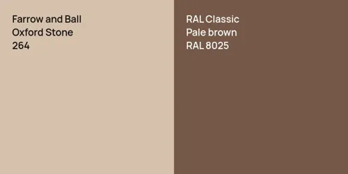 264 Oxford Stone vs RAL 8025  Pale brown