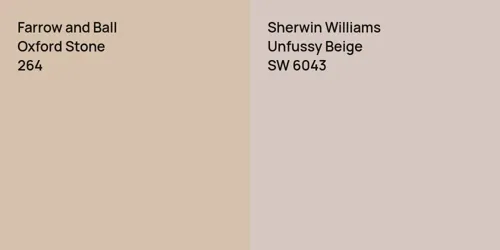 264 Oxford Stone vs SW 6043 Unfussy Beige