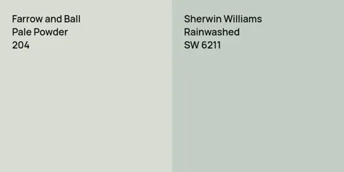 204 Pale Powder vs SW 6211 Rainwashed