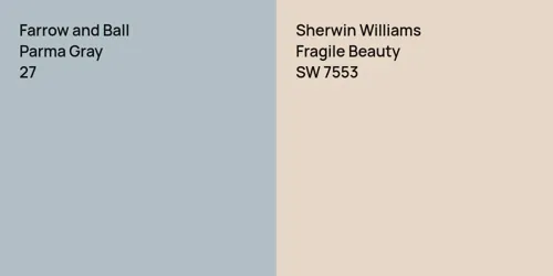 27 Parma Gray vs SW 7553 Fragile Beauty