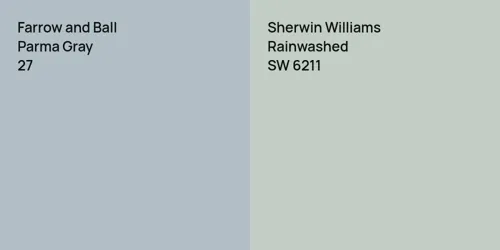 27 Parma Gray vs SW 6211 Rainwashed