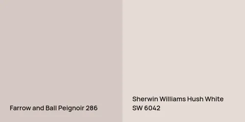 286 Peignoir vs SW 6042 Hush White