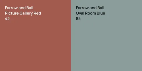 42 Picture Gallery Red vs 85 Oval Room Blue