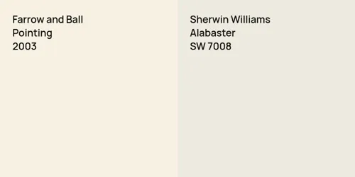 2003 Pointing vs SW 7008 Alabaster