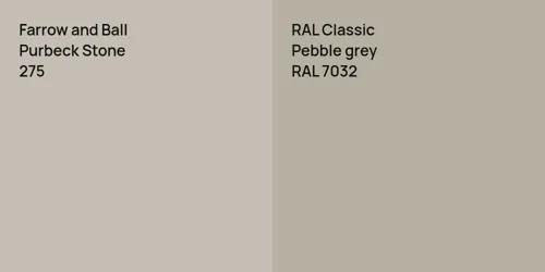 275 Purbeck Stone vs RAL 7032  Pebble grey