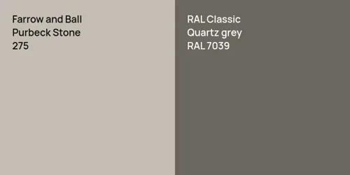 275 Purbeck Stone vs RAL 7039  Quartz grey