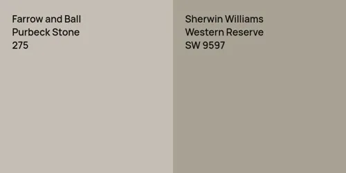 275 Purbeck Stone vs SW 9597 Western Reserve