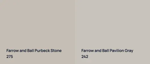 275 Purbeck Stone vs 242 Pavilion Gray