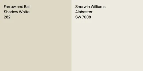 282 Shadow White vs SW 7008 Alabaster