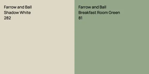 282 Shadow White vs 81 Breakfast Room Green