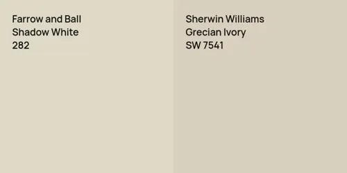 282 Shadow White vs SW 7541 Grecian Ivory