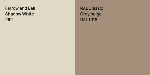 282 Shadow White vs RAL 1019  Grey beige