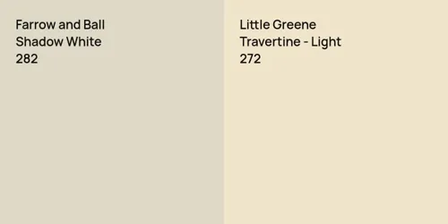 282 Shadow White vs 272 Travertine - Light