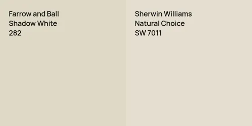 282 Shadow White vs SW 7011 Natural Choice