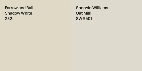 282 Shadow White vs SW 9501 Oat Milk