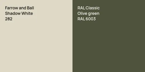 282 Shadow White vs RAL 6003  Olive green