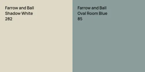 282 Shadow White vs 85 Oval Room Blue