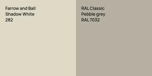 282 Shadow White vs RAL 7032  Pebble grey