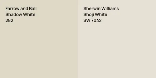 282 Shadow White vs SW 7042 Shoji White