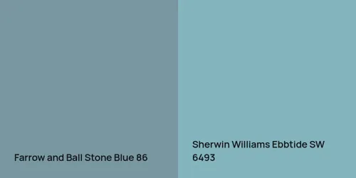 86 Stone Blue vs SW 6493 Ebbtide