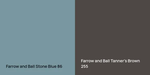 86 Stone Blue vs 255 Tanner's Brown