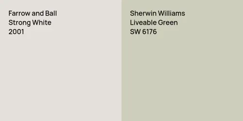 2001 Strong White vs SW 6176 Liveable Green